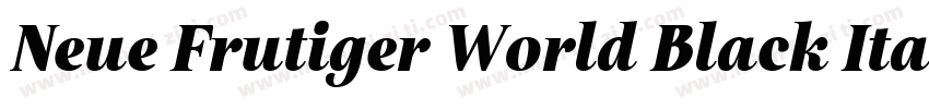 Neue Frutiger World Black Italic字体转换